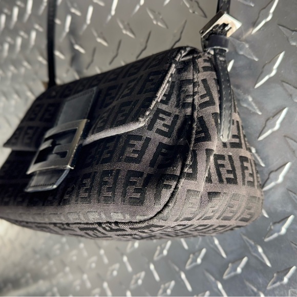 Fendi Vintage Canvas Mini Baguette in Black - Picture 4 of 11
